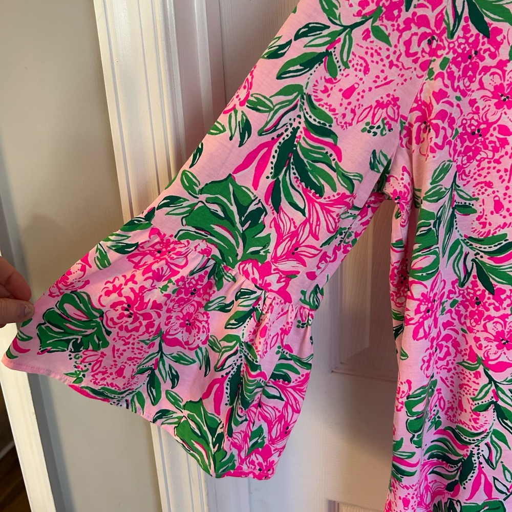 Lilly Pulitzer Hayes Dress Conch Shell Pink Koala La La Women’s Size XL - Picture 4 of 11